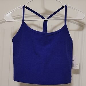 Beyond Yoga Women's Spacedye Slim Racerback Cropped Tank In Blue Sapphire